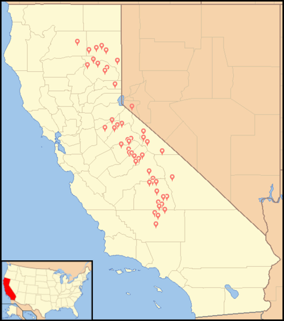 Map of webcam locations